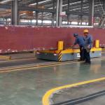 35 Tons Rail Transport RGV Rail Guided Vehicle Self Driven Low Voltage Powered