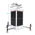 Cuboid Mobile Cctv Unit Solar Light Tower With 4*50W LED 4*300W Solar Panels