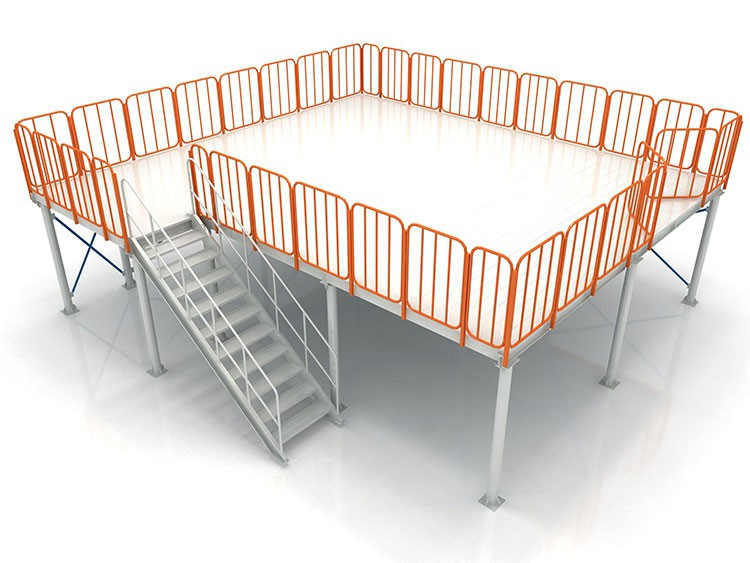 Heavy Duty Q235B Steel Mezzanine Platform Warehouse Storage System Modular Design