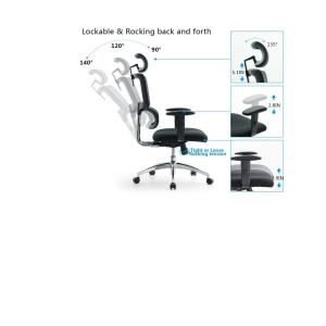 Wholesale Adjustable Komene Mesh Executive Chair 0.15CBM Black from china suppliers