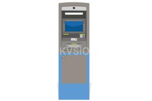 China Powder Coating Bank Teller Machine , ATM Cash Machine Internal Ventilation System on sale