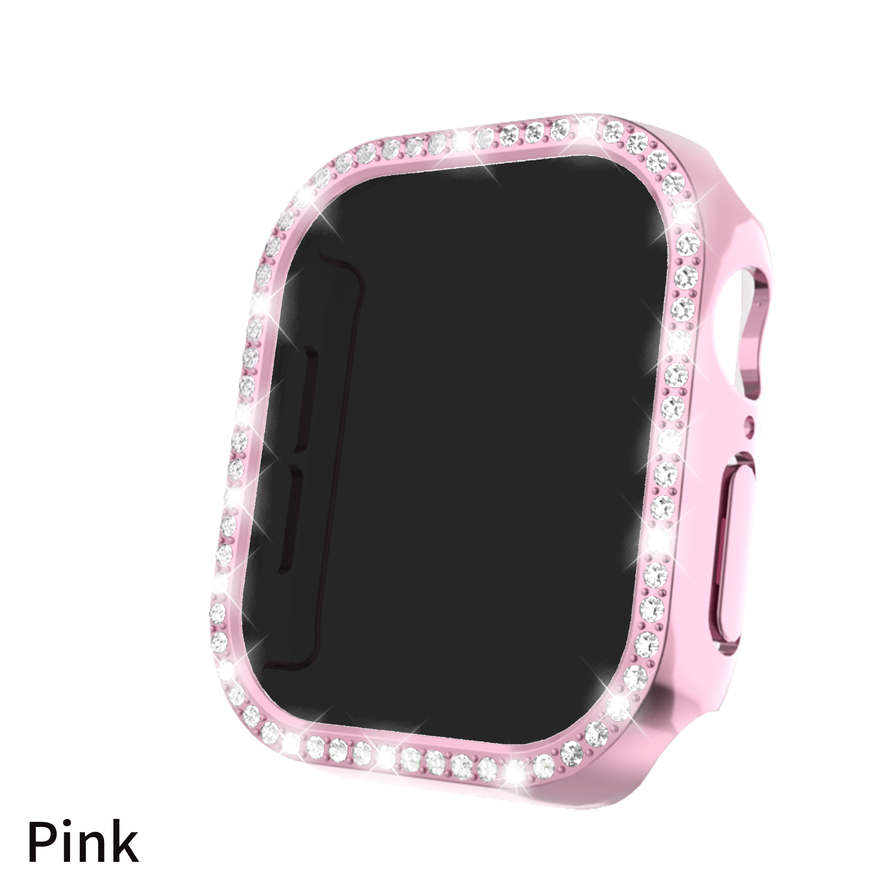 Eraysun PC Single Drill Plating Peep Proof Shell and Film One Shell for Apple Watch Series10 42mm 46mm Protector Watch Case