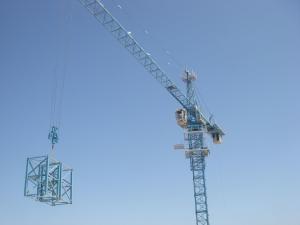 Wholesale Fixed Type 10ton Construction Site Crane , 45m/Min Luffing Tower Crane from china suppliers