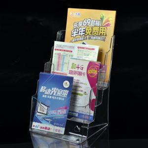 Wholesale A4 4 pocket acrylic brochure holder,LEAFLET STANDS PLASTIC HOLDER ACRYLIC FLYER table leaflet holder from china suppliers