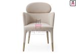 Fully Upholstered Fabric Wood Restaurant Chairs Comfortable Solid Structure