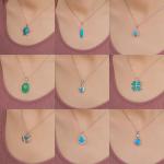 Custom S925 Sterling Blue Opal Necklace Silver Pendant Jewellery