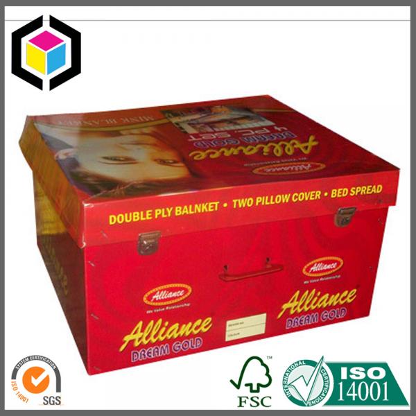 Quality China Manufacturer Red Color Print Corrugated Storage Box; Cardboard Box for sale