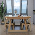 Office Building Nordic Art Assurance Customized Solid Wood Dining Table for