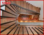 Wrought Iron Staircase VK85S Wrought Iron Handrail Tread Beech ,Railing tempered