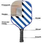 High Rebound Fiberglass Raw Pickleball Paddle Honeycomb Core