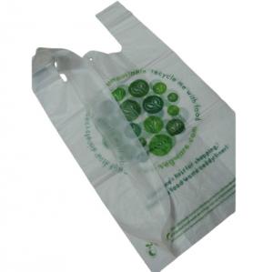 Wholesale OEM White Biodegradable T Shirt Bags Storage Bags PBAT PLA Corn Starch from china suppliers