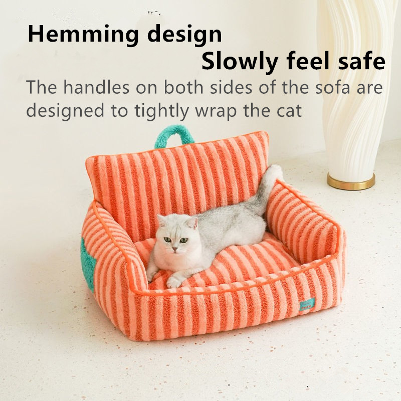 pink dog sofa
