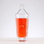 Clear Customized Twist Pattern Liquor Spirit Wine Brandy Bourbon Tequila Glass