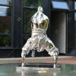Mirror Polished Modern famous warrior statue Cast 316l Stainless Steel