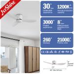 Modern 2-in-1 Ceiling Fan – Optional LED Light Flush Mount Design
