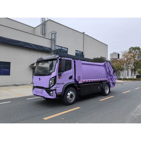 Pure Electric New Energy Vehicle with a Capacity of 8 Cubic Meters and a Rear Mounted Bucket Type Compressed Garbage Truck