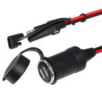 Low Voltage Solar Battery Cable Cigar Lighter Socket To SAE Charging Extension