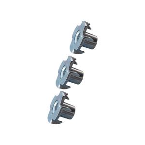 Wholesale Wood Furniture M6 Four Claw Iron Plated T Nuts Environmental Protection Blue Zinc from china suppliers