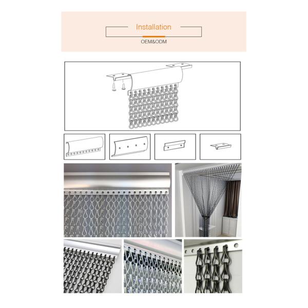 Home Decor Door And Window 2.0mm Chain Fly Curtain