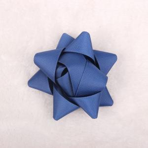China Satin Pull Bow Ribbon Star  Gift Wrapping Decoration Pre Made Solid Blue Color on sale
