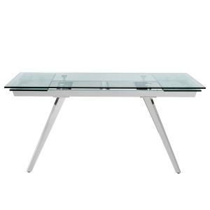 Wholesale Modern dining room Rectangular Shape Glass Top SS Dining Tables from china suppliers