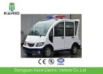 Pure White 4 Seats Electric Patrol Car With Rear Mini Cargo Box