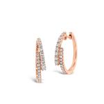 0.28 Carats Lab Created Diamond Hoop Earrings VVS Clarity HPHT Round Cut