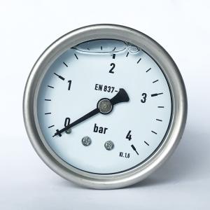 Wholesale 2.5&quot; 4 bar Back Connection Manometer G 1/8&quot; 1/4&quot; Oil Filled All Stainless Steel Pressure Gauge from china suppliers