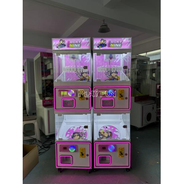 Hot Sale Probability Controllable Amusement 2 in 1 Lucky Nine Mini 24 Clip Prize Clamp and Capsule Ball Gift Game Machine