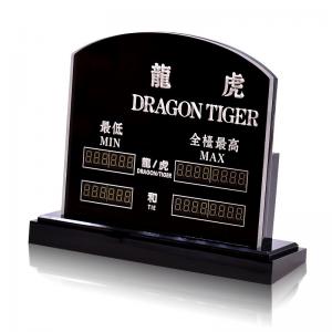 China Gambling Casino Accessories Acrylic Black Dragon&Tiger Notice Board on sale