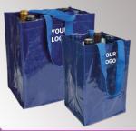 Promotional logo printed cheap reusable black pp woven shopping custom bags, PP
