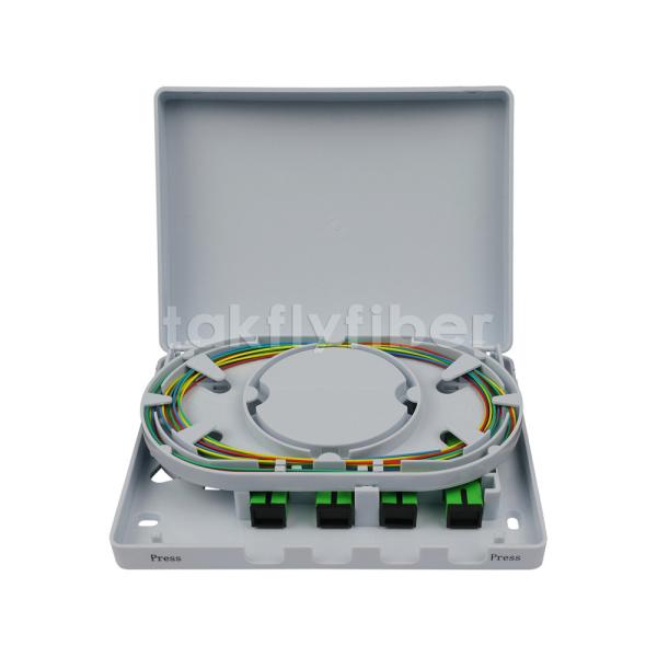 Plastic FTTH GPON EPON Wall Mount Faceplate 4 Ports SC 8 Ports LC Fiber Optical
