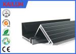 4 MM Glass 300 Watt Black Anodized Aluminum Panel Mounting Rails , Aluminum