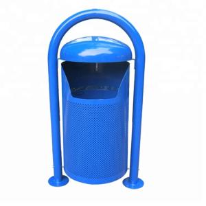 Wholesale Environmentally Friendly 32 Gallon Trash Can For Garbage Perforated Steel Sidewall from china suppliers