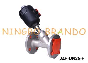 Wholesale DN25 1'' Flanged 2/2 Way Pneumatic Angle Seat Valve With Plastic Head from china suppliers