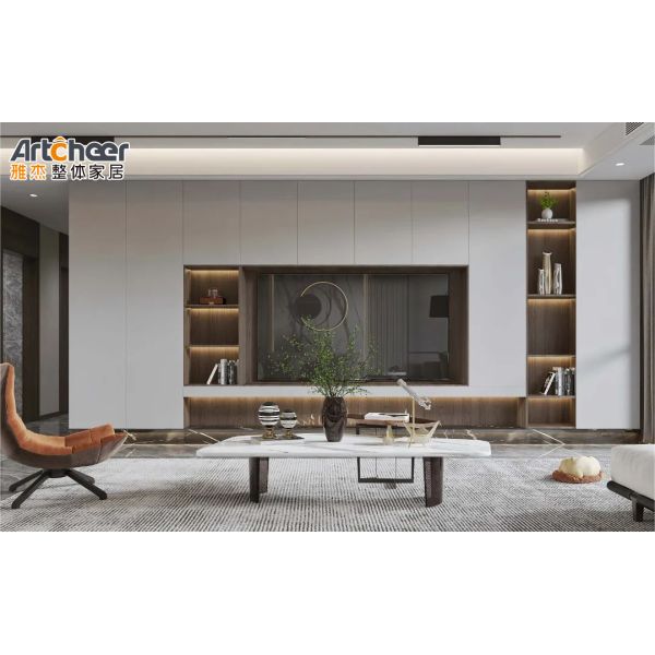 Customized Size Wall Mount TV Cabinet with Eco Friendly Material for Living Room and Bedroom