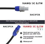 Flame-Retardant Industrial Stage Audio Power Supply 15A Rated Current 3-Pin IP44