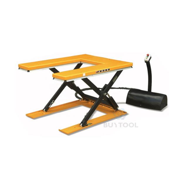 U Shaped Static Electric Lift Table 1 Tonne Pallet Scissor Lift Platforms Low
