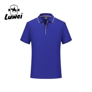 Wholesale Knitting Embroidery Short Sleeve Polo T Shirts Cotton Button Turn Down Collar from china suppliers