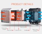 17x12.5x19.5cm Industrial Mini PTC Ceramic Electric Fan Air Heater for Energy