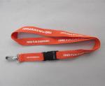 Printed polyester ID card badge lanyards, inexpensive neck lanyards for