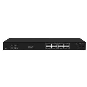 Wholesale 16 Port Gigabit PoE Switch 300W Budget Unmanaged VLAN 250-Meter Distance SFP Fiber from china suppliers