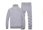 Grey Youth Sports Uniforms Minimal Shrinkage Soft Feeling With Zipper Closure