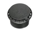 Black Bitumen Coated Cast Iron Manhole Cover Metal Double Seal Customized Logo