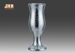 Decorative Indoor Small Fiberglass Planters Table Vases Silver Mirror Mosaic