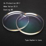 1.60 Anti Blue Light AR Coating Ophthalmic Lenses Finished Single Vision Lenses