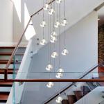 Stair long ceiling chandelier modern and simple LED cube crystal chandelier(WH