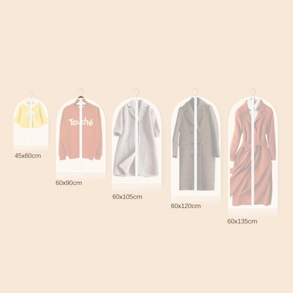 Puting Suit dress covers home storage protect cover travel bagdurable chain customized facility PVEA 60*45cm with chain