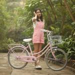 Candy Macaron Color 6 Speed OEM ODM 24 26 Inch Ladies Cycle with Basket