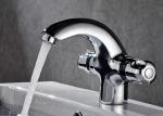 ROVATE Chrome Finished Bathroom Sink Taps , Deck Mount Faucet Dual Handles